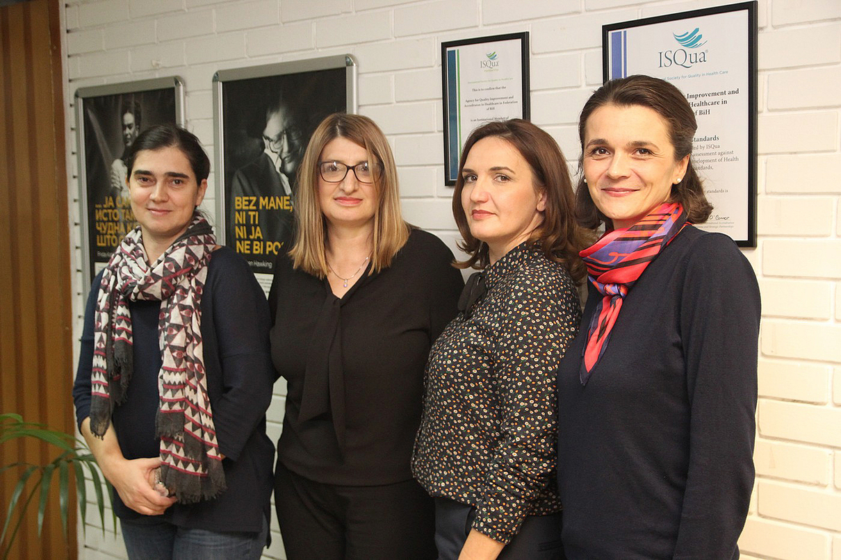 Vanjske ocjenjivačice AKAZ-a u centrima za mentalno zdravlje: Elvira Ališahović-Gelo, Suvada Sofić, Ismeta Krako i Hajrija Ibrišagić